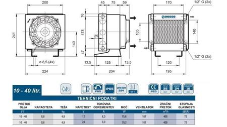RESFRIADOR DE ÓLEO DC 12V HY01002 10-40 LIT