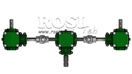 CONJUNTO DE CAIXAS DE CÂMBIO 1:1.44 (27HP-20KW) PARA DISTRIBUIDOR L:800 FERRO FUNDIDO COM SISTEMA DE SEGURANÇA