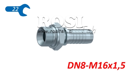 CONEXÃO HIDRÁULICA BSP MACHO DN8-M16X1,5