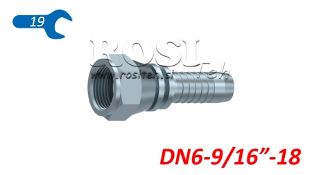 CONEXÃO HIDRÁULICA DKJ JIC74° FEMEA DN6-9/16”-18