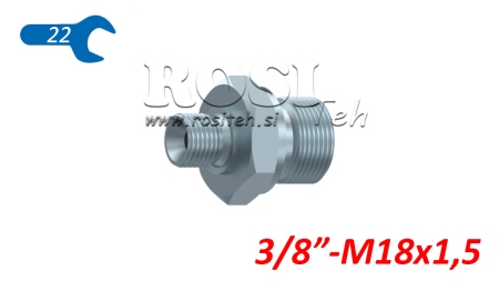 REDUTOR HIDRÁULICO BSP 3/8-M18X1,5