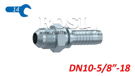 CONEXÃO HIDRÁULICA AGJ JIC74° MACHO DN10-5/8”-18