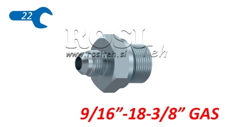 REDUTOR HIDRÁULICO  9/16 JIC74°-3/8 GAS