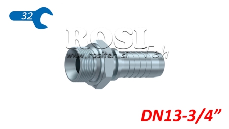 CONEXÃO HIDRÁULICA BSP MACHO DN13-3/4