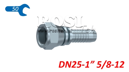 CONEXÃO HIDRÁULICA DKJ JIC74° FÊMEA DN25-1 5/8-12