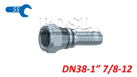 CONEXÃO HIDRÁULICA DKJ JIC74° FÊMEA DN38-1 7/8-12