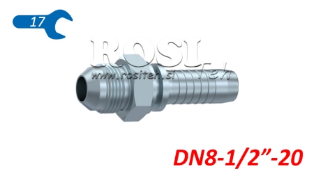 CONEXÃO HIDRÁULICA AGJ JIC74° MACHO DN8-1/2”-20