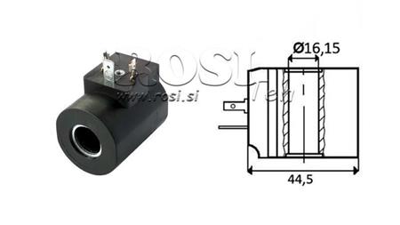 BOBINA ELETROMAGNÉTICA 12V DC - CB10 - fi 16.15mm-50.2mm 26W IP65