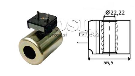 BOBINA ELETROMAGNÉTICA 12V DC - CB14 - fi 22.22mm-59mm 30W IP65