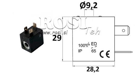 BOBINA ELETROMAGNÉTICA 230VAC PARA VÁLVULA - fi 19.2mm-29mm 4W