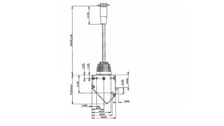 JOYSTICK 1 POSIÇÃO PARA TRANÇA MORSE-dimensões