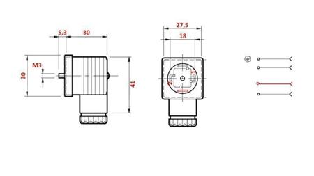 CONECTOR ELÉTRICO -CINZA-