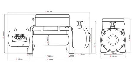 GUINCHO ELÉTRICO 24 V DWM 12000 HD - 5443 kg