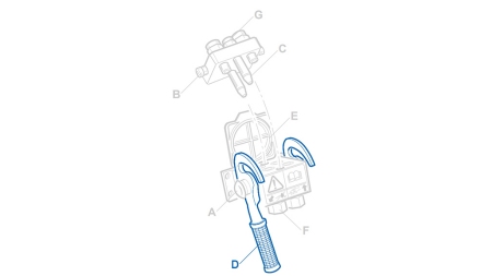 ALAVANCA PARA MULTI-FASTER 2VIAS 1/2 PARTE FIXA
