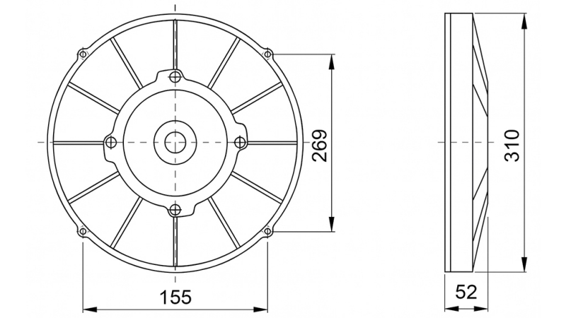VENTILADOR AXIAL 280MM PULL 24V