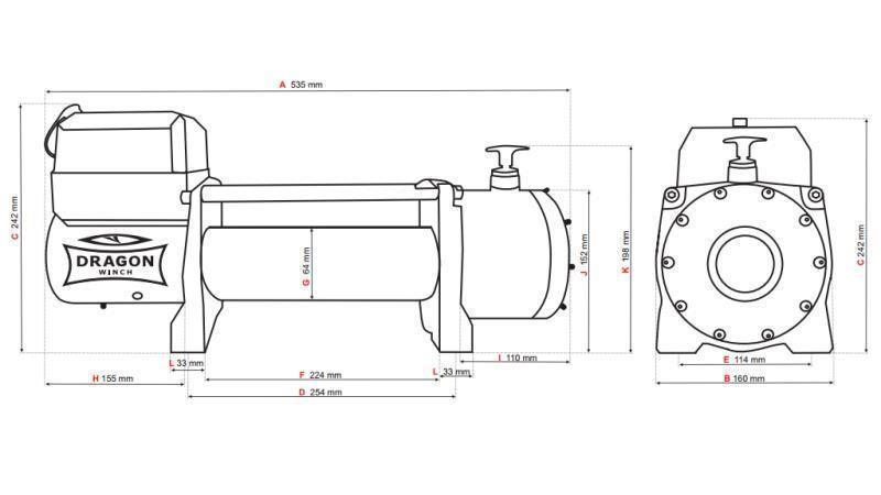 GUINCHO ELÉTRICO 24 V DWM 13000 HD - 5897 kg
