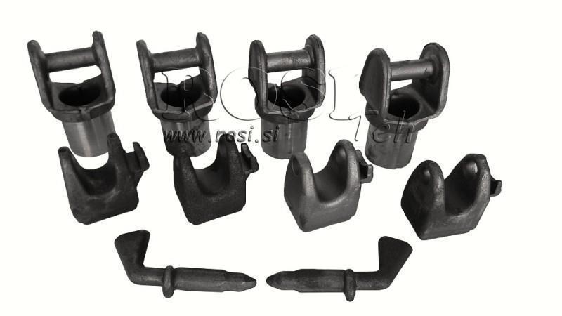 CONJUNTO DE SUPORTES PARA CHASSI DE CAMINHÃO BASCULANTE PARA MONTACARGAS